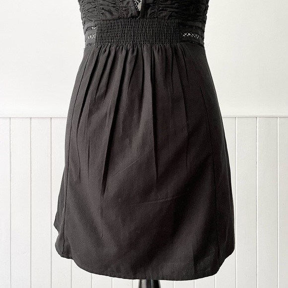 Free People Black Lace Mock Neck Sleeveless Mini Dress Size XS - Picture 9 of 14